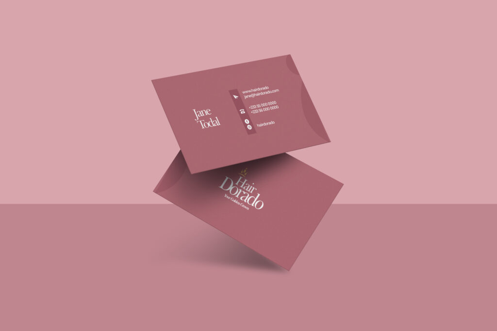 Free Floating Business Card Mockup