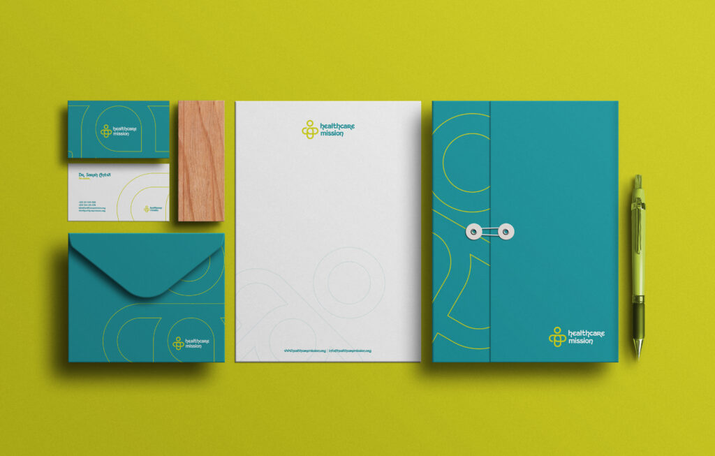 Elegant document with envelope stationery mockup